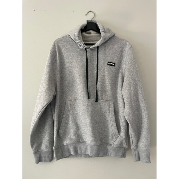 tlf Other - TLF Mens Heather Grey Pullover Hoodie Athleisure Sweatshirt Logo Patch